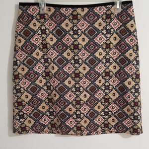 Loft short printed skirt